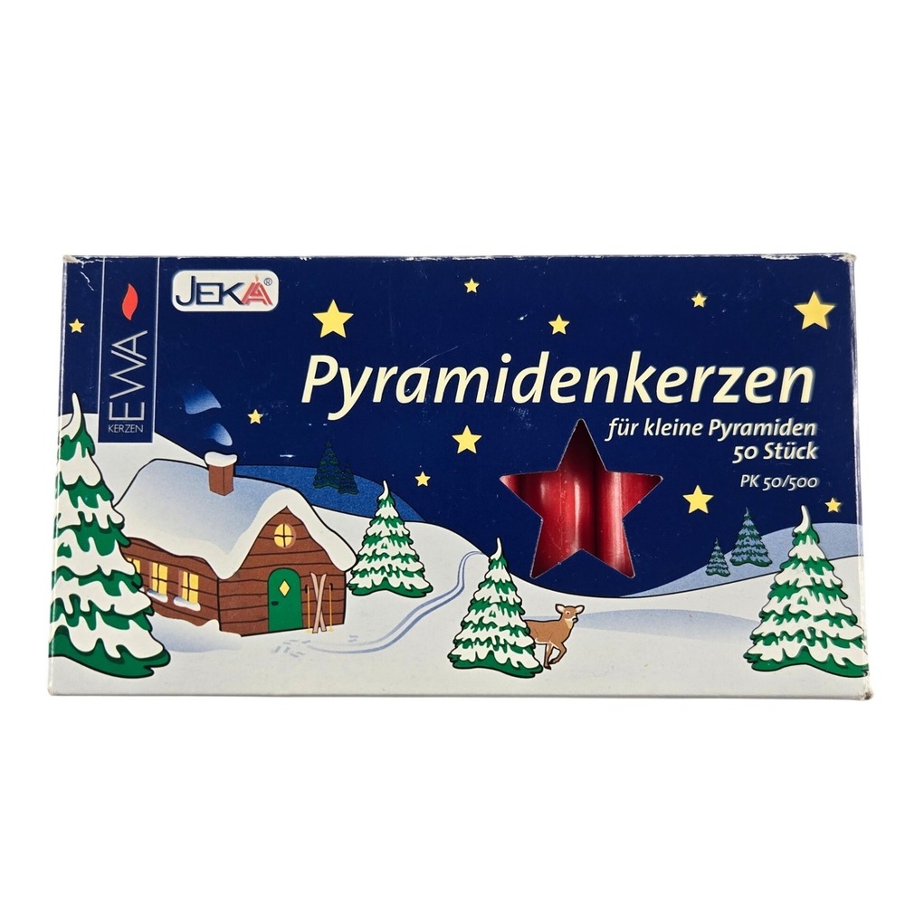 JEKA EWA Pyramid Candles 50 Count Red New German Christmas